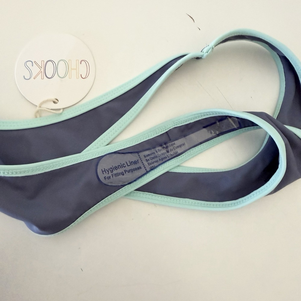 Boutine Women's Chooks Chic 80's Swimming Bottoms Thong Blue Small NWT - Picture 4 of 4